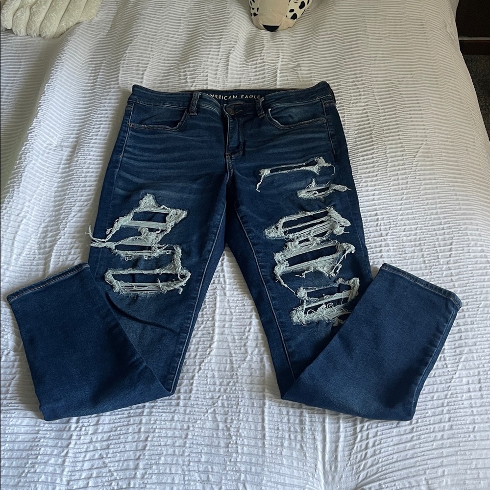 American Eagle Dark Blue Stretch Jeans
